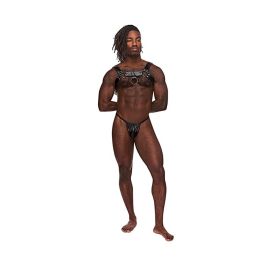 Leather Aries Single Ring Harness Black O/S